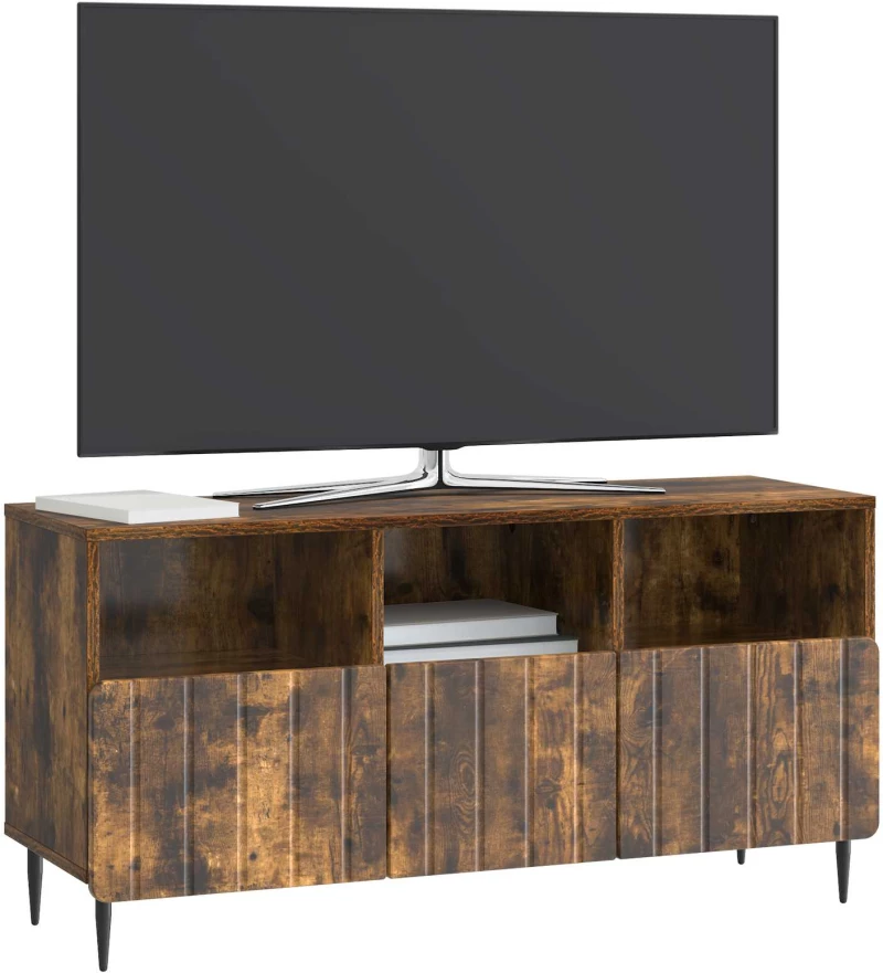 vidaXL Ντουλάπι TV Καπνισμένο Ξύλο Δρυός 102 x 34,5 x 50 εκ.