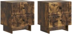 vidaXL Κομοδίνο 2 pcs Καπνισμένο Ξύλο Δρυός 43 x 34,5 x 47,5 εκ