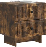 vidaXL Κομοδίνο 2 pcs Καπνισμένο Ξύλο Δρυός 43 x 34,5 x 47,5 εκ