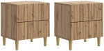 vidaXL Κομοδίνο με συρτάρι 2 pcs Artisan Δρυς 43 x 34,5 x 48 εκ