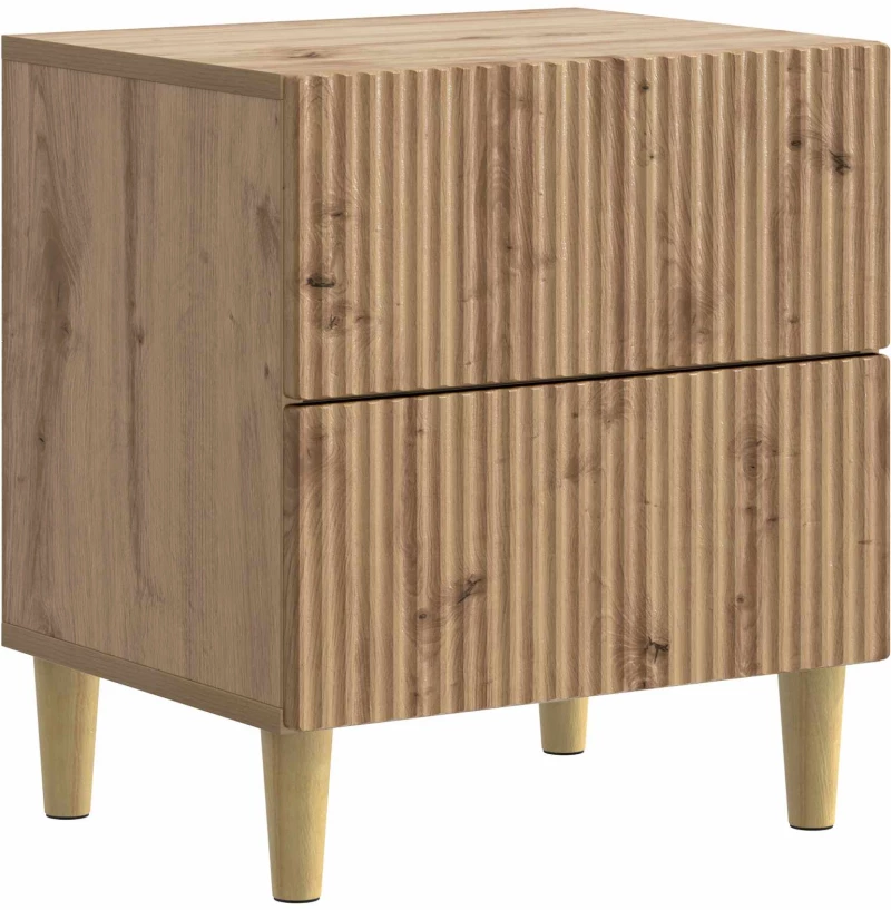 vidaXL Κομοδίνο με συρτάρι 2 pcs Artisan Δρυς 43 x 34,5 x 48 εκ