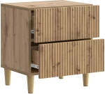 vidaXL Κομοδίνο με συρτάρι 2 pcs Artisan Δρυς 43 x 34,5 x 48 εκ