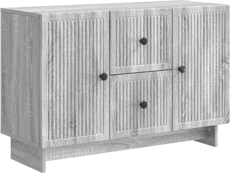 vidaXL Πλαϊνό γραφείο με συρτάρι Γκρι Sonoma 89 x 34,5 x 60 εκ.