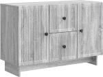 vidaXL Πλαϊνό γραφείο με συρτάρι Γκρι Sonoma 89 x 34,5 x 60 εκ.