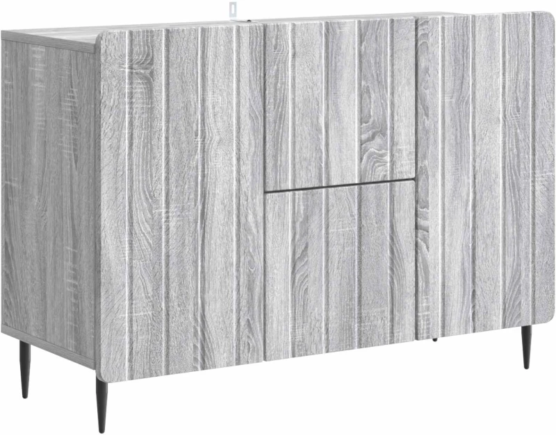 vidaXL Πλαϊνό γραφείο με συρτάρι Γκρι Sonoma 89 x 34,5 x 62 εκ.
