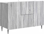vidaXL Πλαϊνό γραφείο με συρτάρι Γκρι Sonoma 89 x 34,5 x 62 εκ.