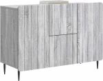 vidaXL Πλαϊνό γραφείο με συρτάρι Γκρι Sonoma 89 x 34,5 x 62 εκ.
