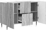 vidaXL Πλαϊνό γραφείο με συρτάρι Γκρι Sonoma 89 x 34,5 x 62 εκ.