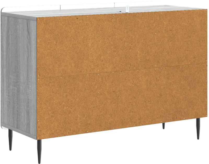 vidaXL Πλαϊνό γραφείο με συρτάρι Γκρι Sonoma 89 x 34,5 x 62 εκ.