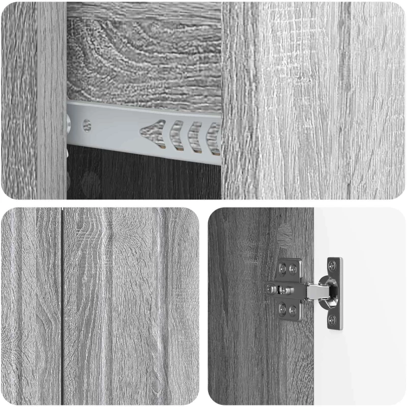 vidaXL Πλαϊνό γραφείο με συρτάρι Γκρι Sonoma 89 x 34,5 x 62 εκ.