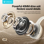 CELEBRAT headphones A45, ασύρματα & ενσύρματα, micro SD, 40mm, 250mAh, μαύρα