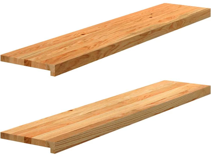 vidaXL Περβάζια παραθύρων 2 τεμ. Αν. Καφέ 120x25x2εκ. Μασίφ Ξύλο Δρυός