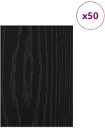 vidaXL Διακοσμητικά Πάνελ 50 pcs Μαύρη Οξυά 21 x 30 x 0,27 εκ
