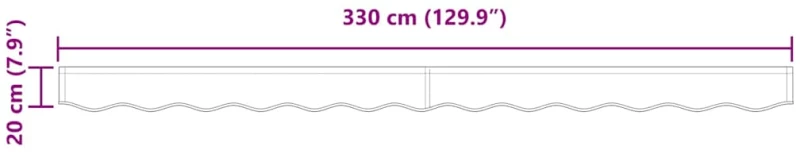 vidaXL Αντικατάσταση κουρτίνας τέντας Λευκό 3,5 m Πολυεστέρας