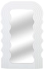 Διακοσμητικός καθρέφτης "wave"  Υ26x16εκ. λευκός