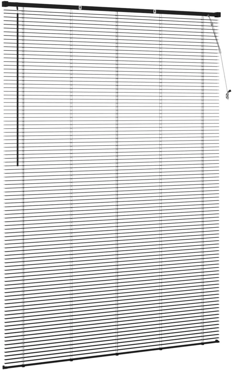 vidaXL Βενετσιάνικη Σκίαση Μαύρο 213 x 130 εκ PVC