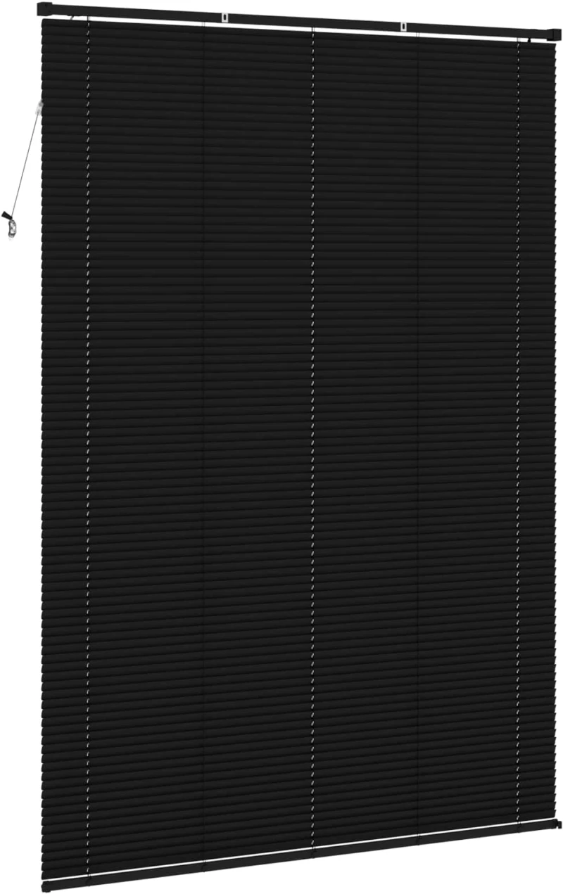 vidaXL Βενετσιάνικη Σκίαση Μαύρο 213 x 130 εκ PVC