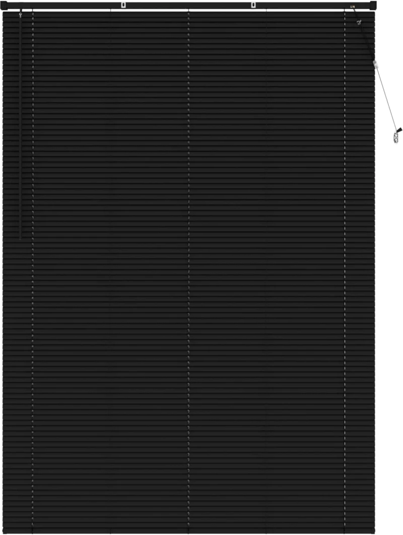 vidaXL Βενετσιάνικη Σκίαση Μαύρο 213 x 160 εκ PVC