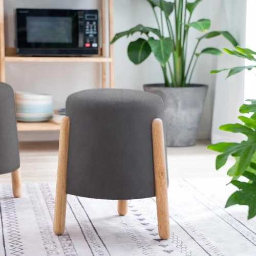 Σκαμπό Nextdeco Natural γκρι Υ46,5x38x37,5εκ.