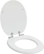 vidaXL Μαλακή κλειστή λεκάνη 2 pcs Λευκός 44 x 38 εκ. Πίνακας MDF