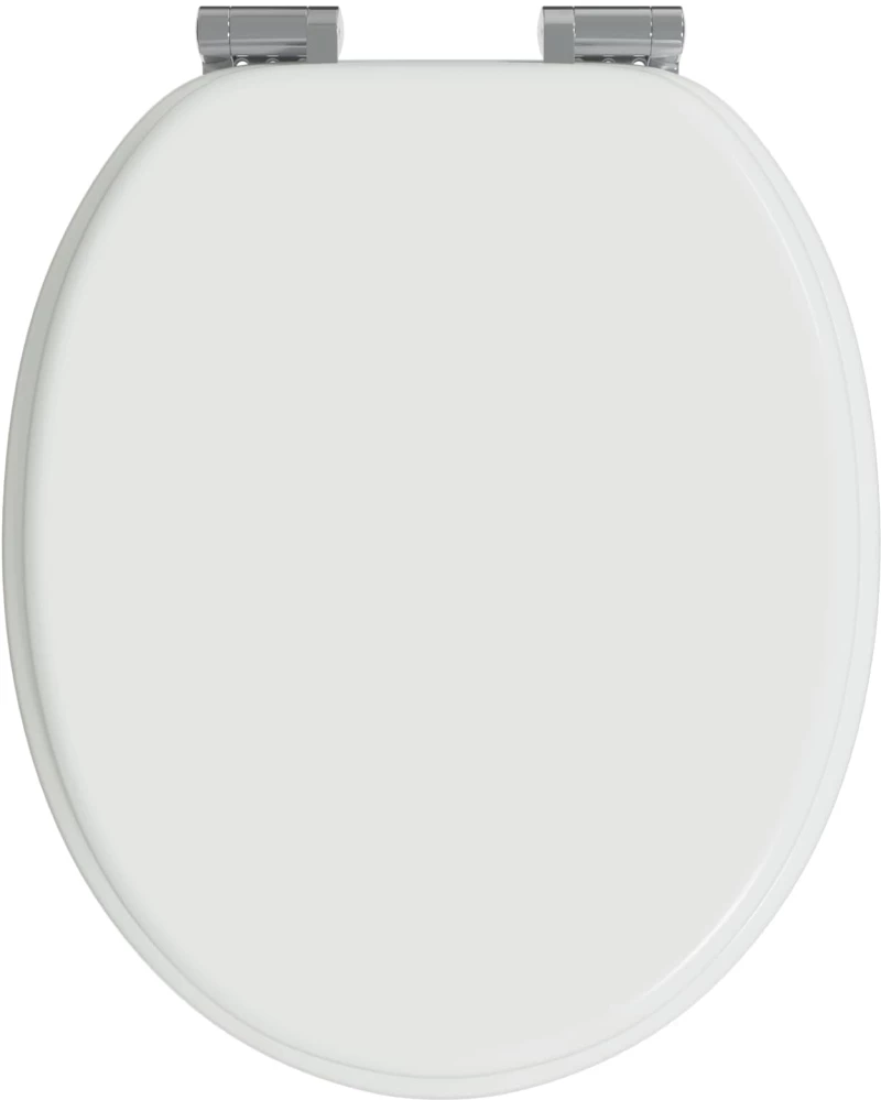 vidaXL Μαλακή κλειστή λεκάνη 2 pcs Λευκός 44 x 38 εκ. Πίνακας MDF