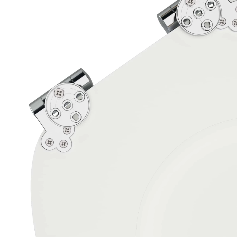 vidaXL Μαλακή κλειστή λεκάνη 2 pcs Λευκός 44 x 38 εκ. Πίνακας MDF
