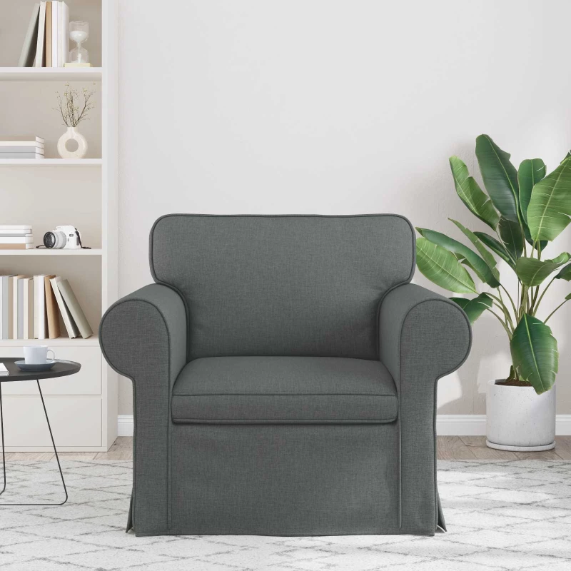 vidaXL Καναπές Σκούρο Γκρι 95 x 82 x 80 εκ ύφασμα