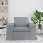 vidaXL Καναπές Ανοιχτό γκρι 103 x 80 x 82 εκ ύφασμα