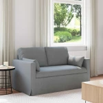 vidaXL Καναπές Ανοιχτό γκρι 139 x 78 x 80 εκ ύφασμα