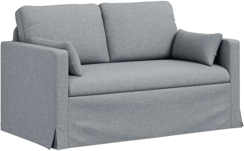 vidaXL Καναπές Ανοιχτό γκρι 139 x 78 x 80 εκ ύφασμα