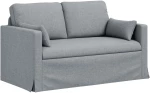 vidaXL Καναπές Ανοιχτό γκρι 139 x 78 x 80 εκ ύφασμα