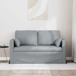vidaXL Καναπές Ανοιχτό γκρι 139 x 78 x 80 εκ ύφασμα