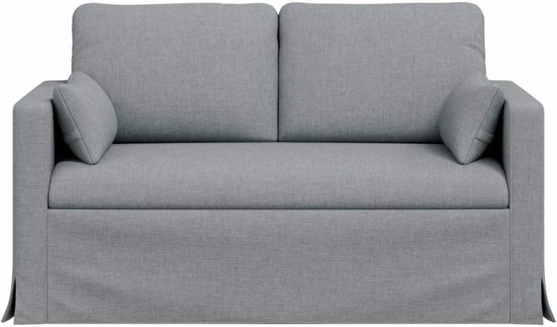 vidaXL Καναπές Ανοιχτό γκρι 139 x 78 x 80 εκ ύφασμα