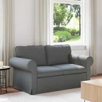 vidaXL Καναπές Σκούρο Γκρι 155 x 82 x 80 εκ ύφασμα