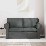 vidaXL Καναπές Σκούρο Γκρι 155 x 82 x 80 εκ ύφασμα
