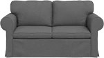 vidaXL Καναπές Σκούρο Γκρι 155 x 82 x 80 εκ ύφασμα