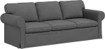 vidaXL Καναπές Σκούρο Γκρι 215 x 82 x 80 εκ ύφασμα