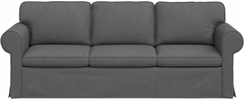 vidaXL Καναπές Σκούρο Γκρι 215 x 82 x 80 εκ ύφασμα