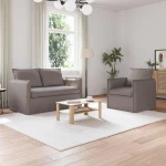vidaXL Σετ Καναπέ 2 pcs Taupe 136 x 82 x 85 εκ Ύφασμα