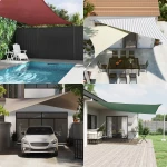 vidaXL Πανί σκιάς Ανοιχτό Γκρι και Λευκό 3 x 3 x 4,24 m