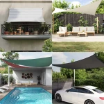 vidaXL Πανί σκιάς Ανοιχτό Γκρι και Λευκό 3 x 3 x 4,24 m