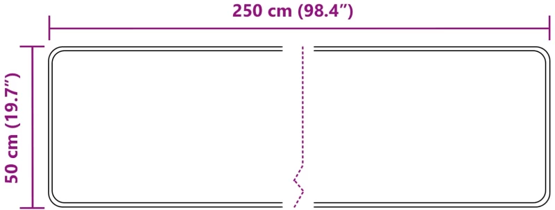 vidaXL Χαλί Runner MARSA Ανθρακί 50 x 250 εκ. Πολυέστερ και PVC