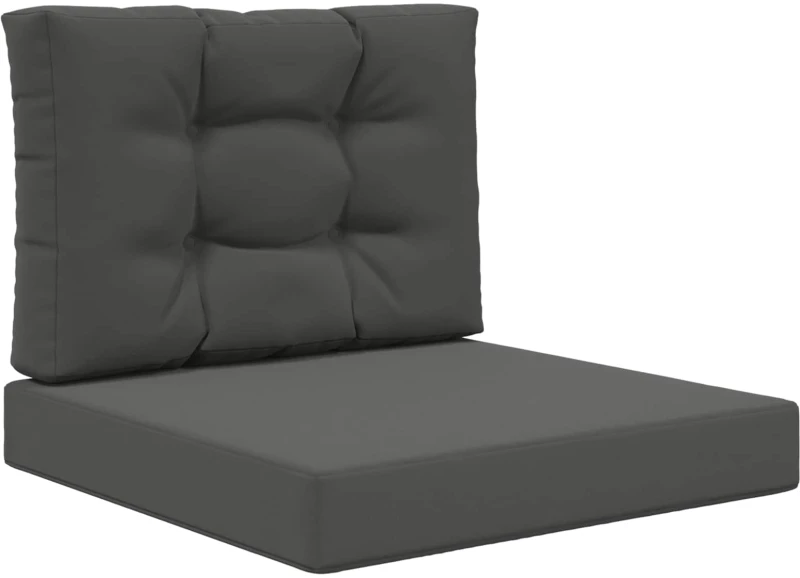 vidaXL Μαξιλάρι Καναπέ Εξωτερικού Χώρου 2 pcs Ανθρακί Πολυεστέρας