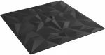vidaXL Πάνελ τοίχου 12 pcs Μαύρο 50 x 50 cm Φελιζόλ XPS