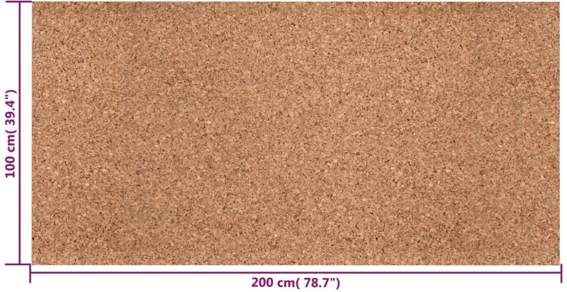 vidaXL Ρολό Φελλού Καφέ 100 x 200 x 0,8 cm Φελλός