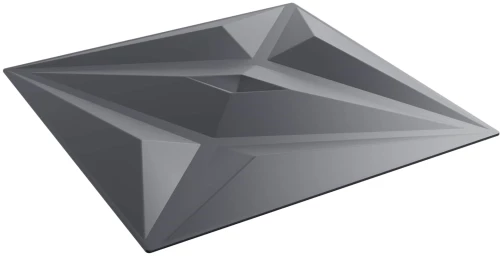 vidaXL Πάνελ τοίχου Αστέρι 48 pcs Αστέρι Γκρι 50 x 50 cm Φελιζόλ XPS