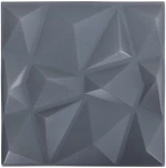 vidaXL Πάνελ τοίχου 48 pcs Διαμάντι Γκρι 50 x 50 cm Φελιζόλ XPS