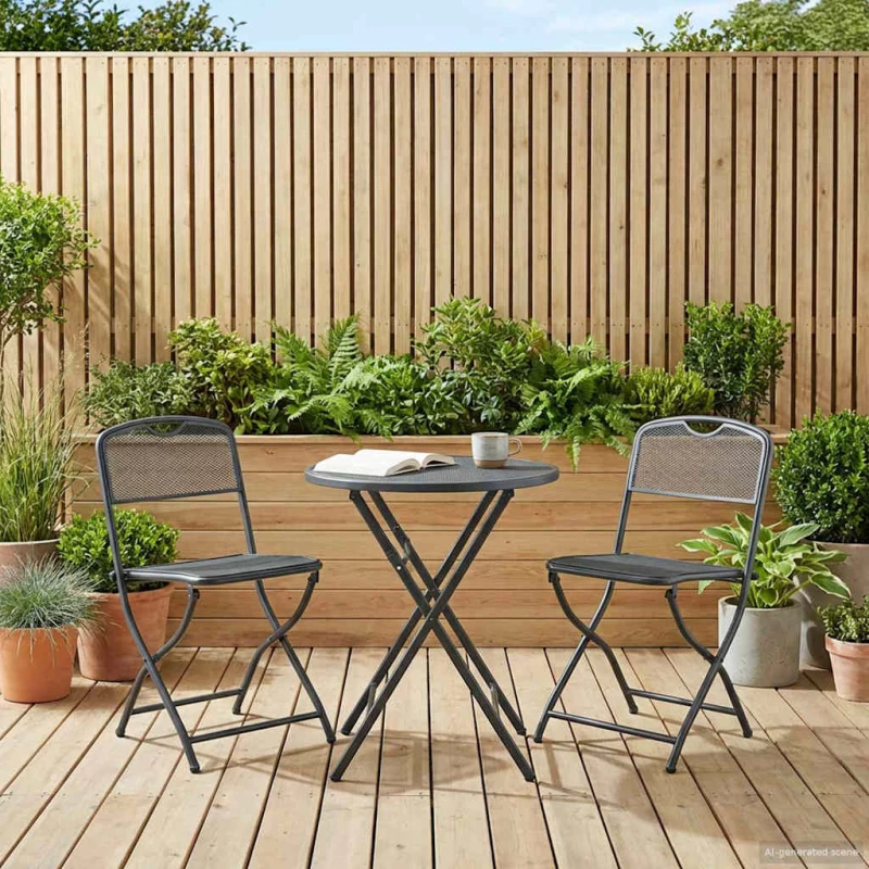 vidaXL Καρέκλες Κήπου 2 pcs Ανθρακί 52,5 x 46 x 82 εκ Σίδερο