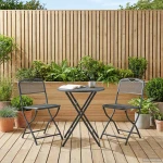 vidaXL Καρέκλες Κήπου 2 pcs Ανθρακί 52,5 x 46 x 82 εκ Σίδερο