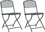 vidaXL Καρέκλες Κήπου 2 pcs Ανθρακί 52,5 x 46 x 82 εκ Σίδερο